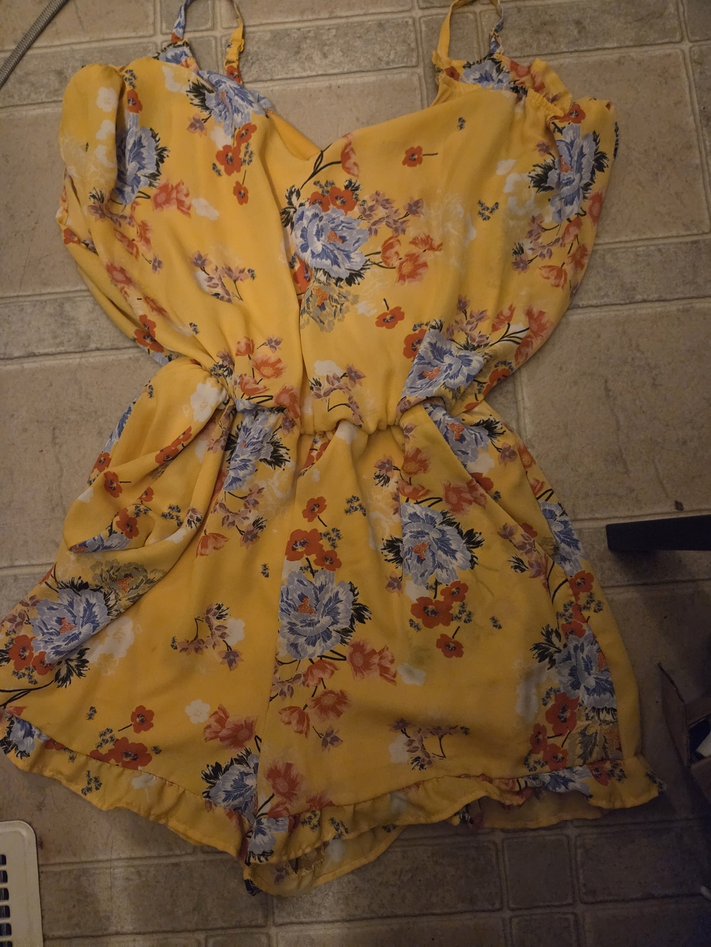 Yellow Floral Summer Romper